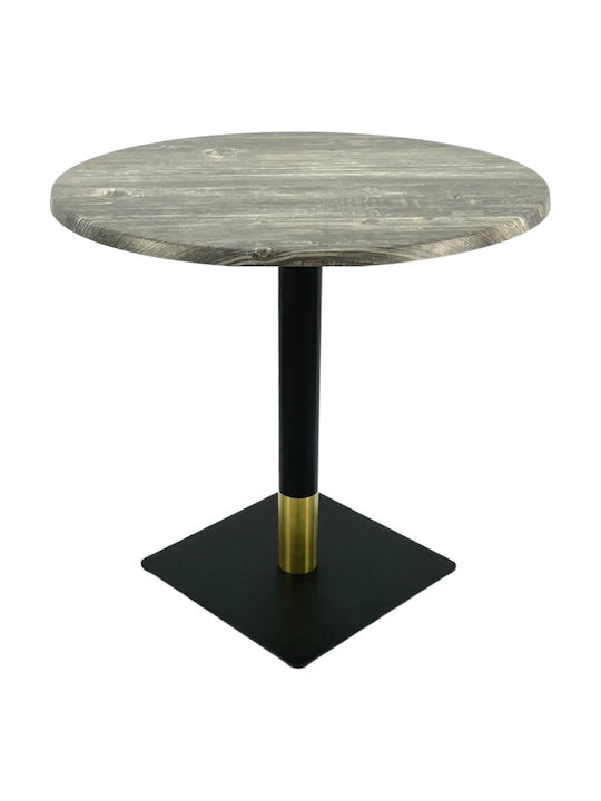 Masă Bar pentru Spații Mici Exterioare Din Lemn cu Ramă Metalică Verde 80x80x74 cm