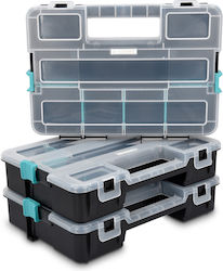 Set 3 Navaris Parts Organizers 31.5x22.5x6.6 Cm Adjustable Dividers Clips Black Plastic Set 3 Navaris Parts Organizers 31.5x22.5x6.6 Cm Adjustable Dividers Clips Black Plastic