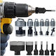 Set 5 Adaptoare Pentru Carote Diamantate Zola Dimensiuni Diferite 6 8 10 35 68 Mm M14 Oțel Mangan Mangan 13.000 Rpm Materiale Negre Dure