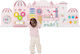 Costway Kids Activity Board 11-in-1 Montessori Wooden Educational & Early Development Toy Pink Tm10147pi