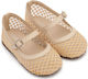Babywalker Beige Baptism Leather Pumps