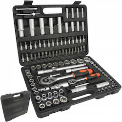 ZX1OR13QWS252 Set Chei Tubulare și Chei Cu Clichet 1/2" și 1/4" 108 Bucăți ZX1OR13QWS252 Set Chei Tubulare și Chei Cu Clichet 1/2" și 1/4" 108 Bucăți