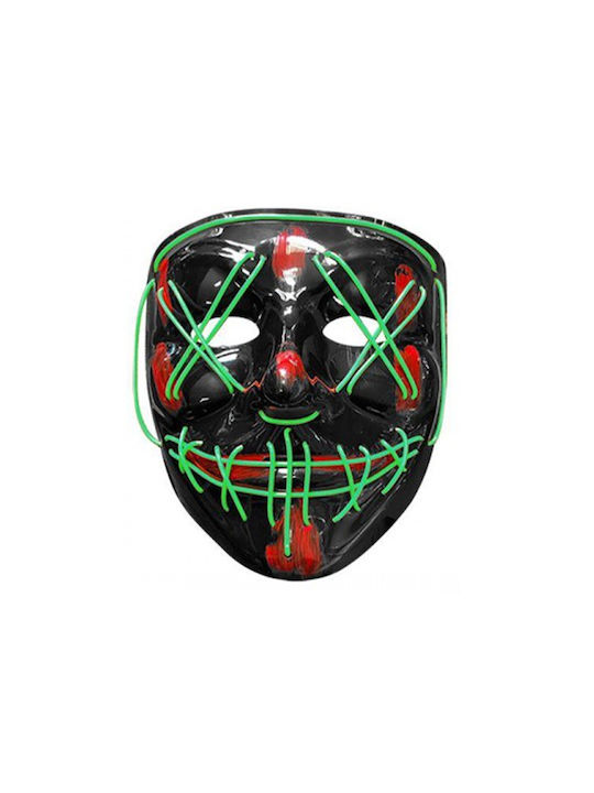 Led Line Mască Cusături Plastică 20x18cm Verde Negru