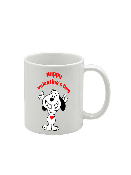 Weiße Tasse Snoopy