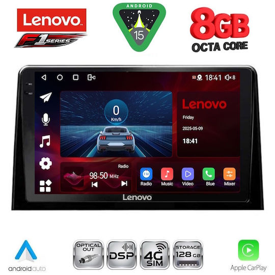 Lenovo Ηχοσύστημα Αυτοκινήτου για Peugeot Partner Opel Combo Fiat Doblo Toyota Proace Citroen Berlingo 2018 (Bluetooth/USB/WiFi/GPS/Apple-Carplay/Android-Auto) με Οθόνη Αφής 10"