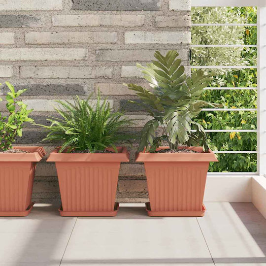 vidaXL Set 6 Ghivece Plastice Light Terracotta