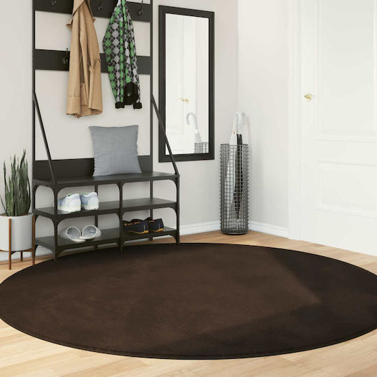 vidaXL Huarte Antiderapant Covor Rotund Maro