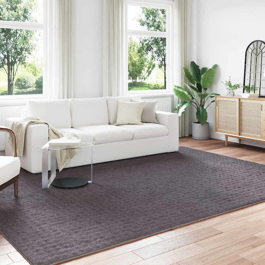 vidaXL Rutschfest Teppich Rechteckig Synthetisch,Polyester/Cotton/Leather Charcoal
