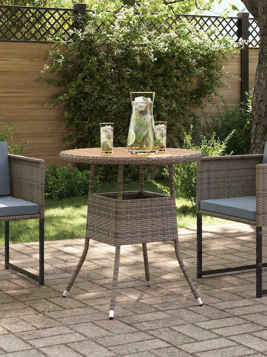 Masă Pentru Spații Mici Exterioare Gri 70x70x73cm