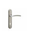 CasaDino Lever Middle Door with Plate (Center Distance 90mm) Nickel-matt