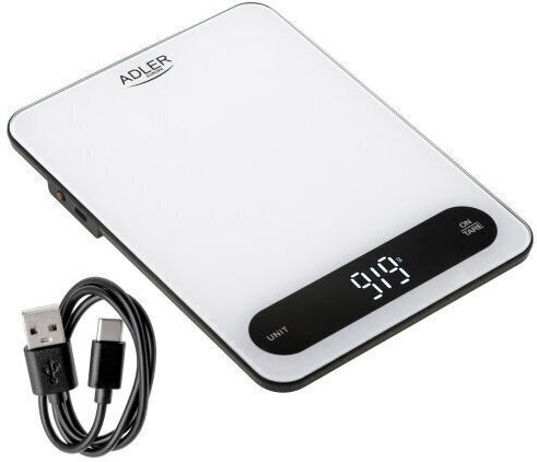 Adler Cantare De Bucatarie Digitală Până La 10kg Albă