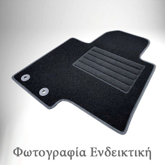 Cik Σετ Μπροστινά και Πίσω Πατάκια 2τμχ για Peugeot Expert Fiat Scudo Citroen Jumpy 2007-2016 Μαύρα