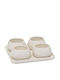 Atmosphera Nora Dessert Tower Stand 4 Slots with Porcelain White Base P20xM20xY6.8cm 5 Pieces