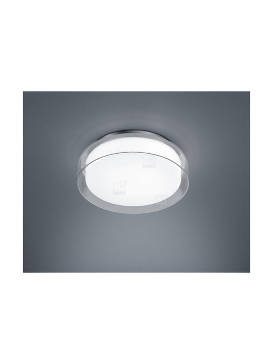 Helestra Ceiling Mount Light Bathroom 30cm Silver with Integrated LED