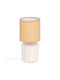 Atmosphera Ceramic Table Lamp LED with White Shade and Base