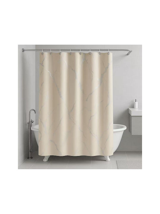 Mc Decor Shower Curtain 180x180cm Ecru (Various Designs)