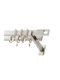 Anartisi Metallic Curtain Pole Belmont Double with Rod 200cm Nickel Matte