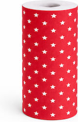 Cotton Fabric Roll Star 24cm x 5m Red T5021113-...