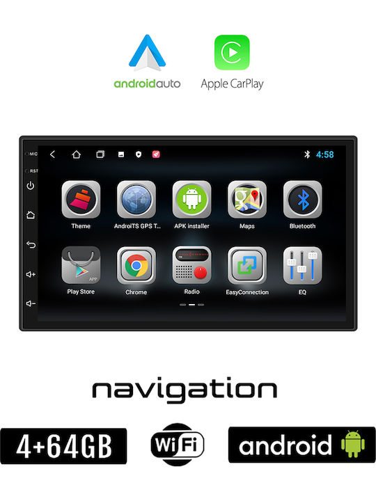 Booma Car Audio System for Nissan Micra 2008-2011 (Bluetooth/USB/WiFi/GPS/Apple-Carplay/Android-Auto) with Touch Screen 7"