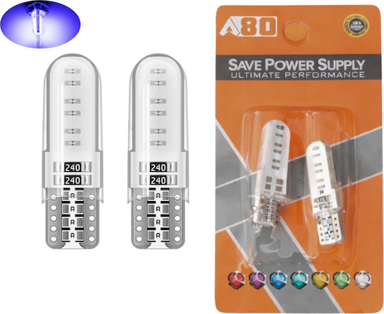 Лампи Автомобила & Мотоциклета Cob T10 / W5W Canbus LED Червен 12V 2бр