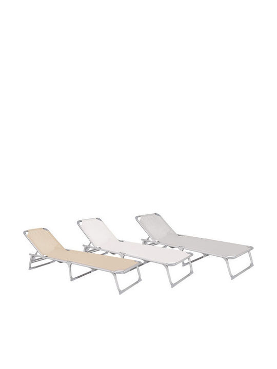 Șezlong Plastic Pinki Bej 188x56 cm