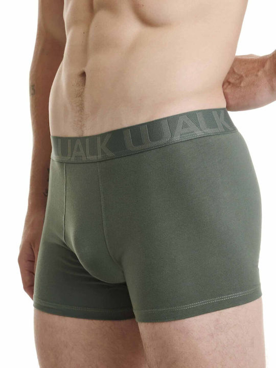 Walk Herren Boxershorts Khaki, Brown, Black 3Pa...