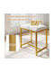 Stool For Living Room Metallic White 42x38x30cm