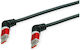 Roline USB 2.0 Kabel Typ-C auf Typ-C Stecker-Stecker 360° Drehbar Schwarz-Rot 1 m