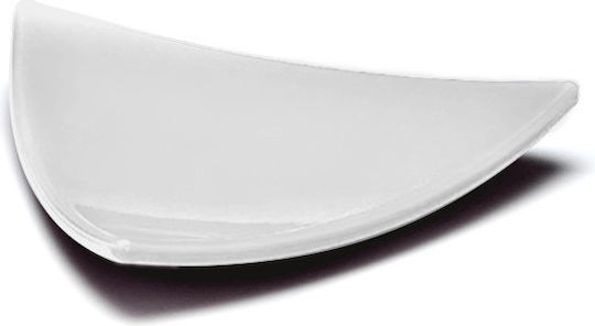 Raki Plate Shallow Triangle made of Melamine White