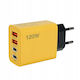 Încărcător Fără Cablu cu 2 Porturi USB-A și 2 Porturi USB-C 120W Livrarea energiei / Quick Charge 3.0 Galbenς