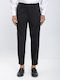 Trousers Elastic in Loose Fit Γκρί Σκούρο