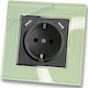 Lineme Power Socket with 2 USB Ports Black 1pcs