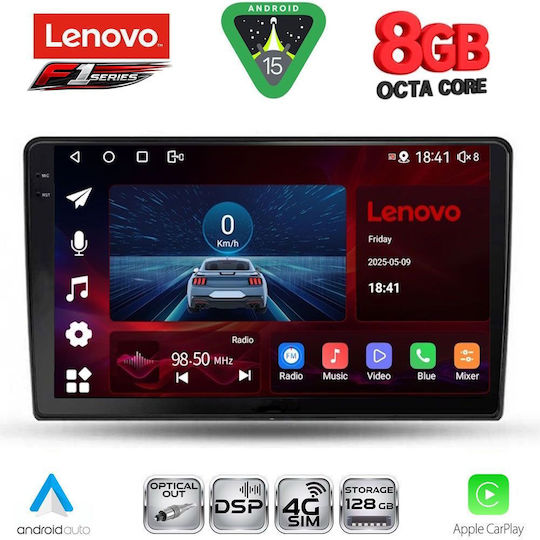 Lenovo Car Audio System for Ford Fiesta 2018 (Bluetooth/USB/WiFi/GPS/Apple-Carplay/Android-Auto) with Touch Screen 10"