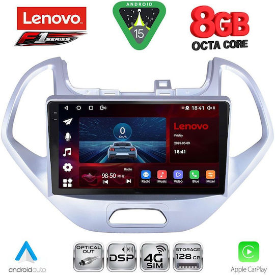 Lenovo Ηχοσύστημα Αυτοκινήτου για Ford Ka 2017 (Bluetooth/USB/WiFi/GPS/Apple-Carplay/Android-Auto) με Οθόνη Αφής 9"