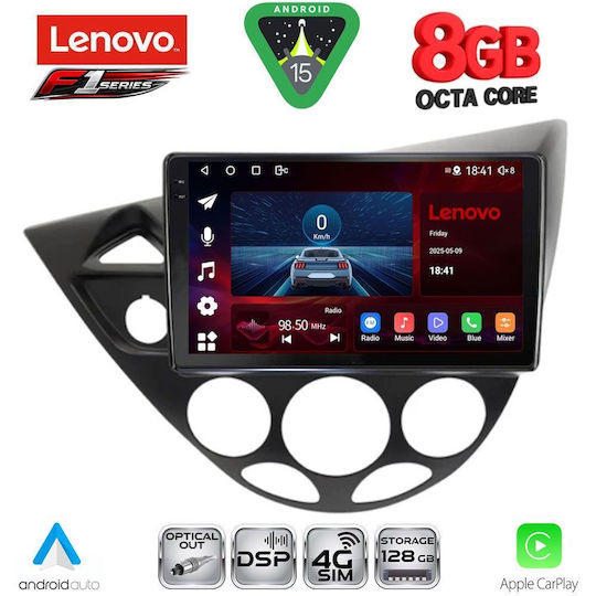 Lenovo Ηχοσύστημα Αυτοκινήτου για Ford Focus 1998-2004 (Bluetooth/USB/WiFi/GPS/Apple-Carplay/Android-Auto) με Οθόνη Αφής 9"