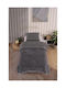 Luxury Single Double Sided Duvet with Pillowcase Dark Gray 100x200cm