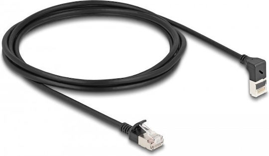 DeLock S/FTP Cat.6a (Gigabit) Καλώδιο Δικτύου Ethernet 2m Μαύρο