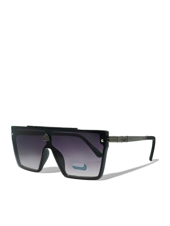 Optosquad Unisex Γυαλιά Ηλίου με Μαύρο Κοκκάλινο Σκελετό και Μαύρο Ντεγκραντέ Φακό 2523-1
