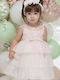 Mi Chiamo Pink Baptism Dress made of Lace