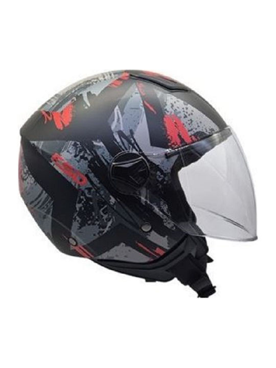 Faseed 700 Black Matt/Grey/Red Κράνος Μηχανής J...