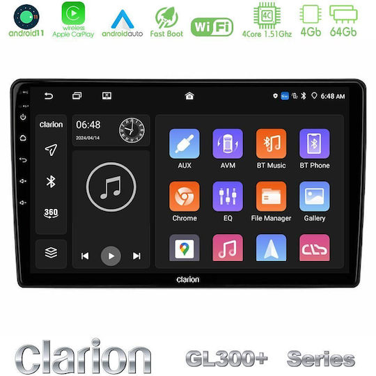 Clarion Ηχοσύστημα Αυτοκινήτου για Alfa Romeo Brera / Spider 2006-2010 (Bluetooth/USB/AUX/WiFi/GPS/Apple-Carplay/Android-Auto) με Οθόνη Αφής 9"