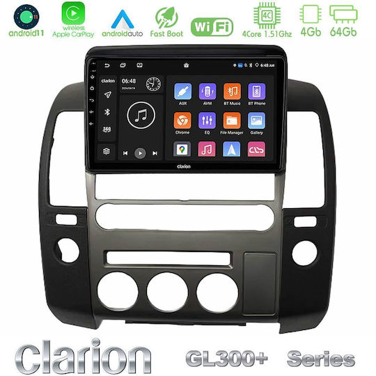 Clarion Ηχοσύστημα Αυτοκινήτου για Nissan Navara / Pathfinder 2006-2012 (Bluetooth/USB/AUX/WiFi/GPS/Apple-Carplay/Android-Auto) με Οθόνη Αφής 9"