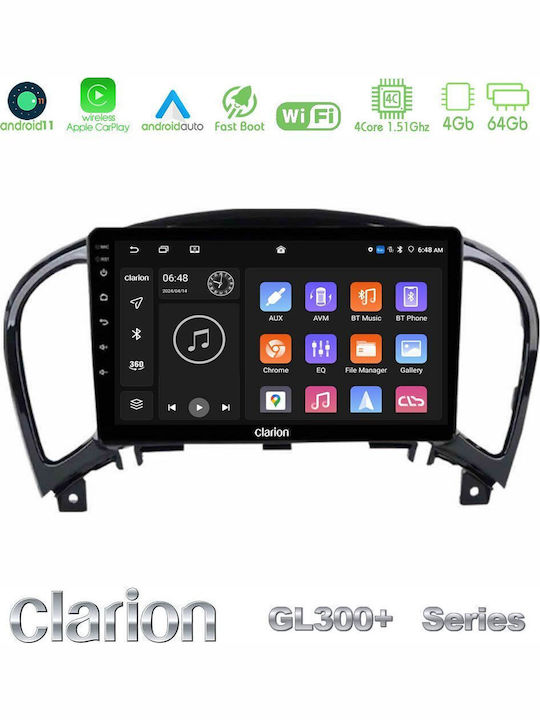 Clarion Автомобилна Аудио Система (Блутут/USB/AUX/WiFi/GPS/Apple-Carplay/Android-Auto) с Тъчскрийн 9"