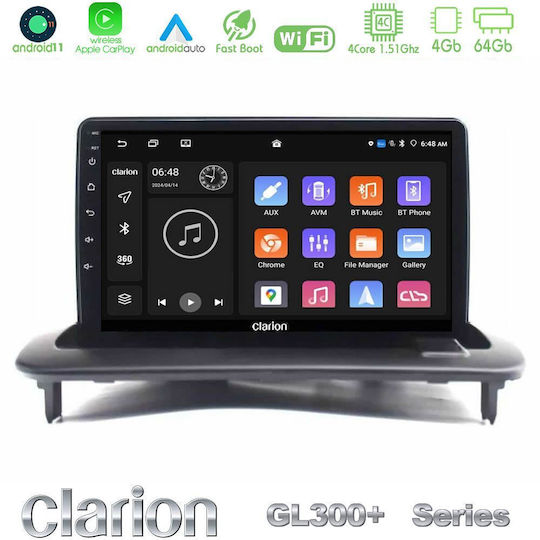 Clarion Auto-Audiosystem für Volvo S40 / C30 / C70 2004-2012 Bluetooth / USB / AUX / Eingebautes Wi-Fi / GPS / Apple CarPlay / Android Auto mit 9-Zoll Touchscreen
