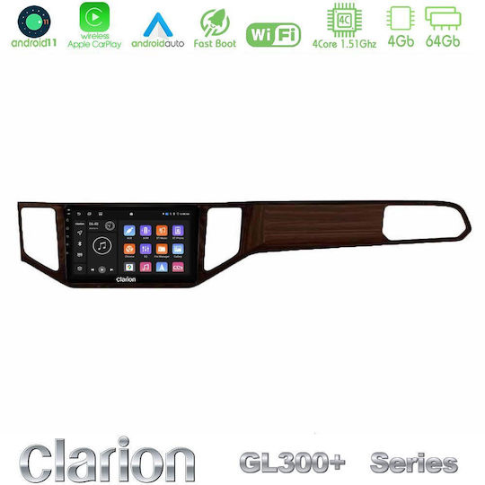 Clarion Car Audio System for Volkswagen Sportsvan 2014-2020 (Bluetooth/USB/AUX/WiFi/GPS/Apple-Carplay/Android-Auto) with Touch Screen 9"