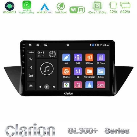 Clarion Sistem Audio Auto pentru BMW X1 (E84) 2009 – 2014 (Bluetooth/USB/AUX/WiFi/GPS/Apple-Carplay/Android-Auto) cu Ecran Tactil 10"