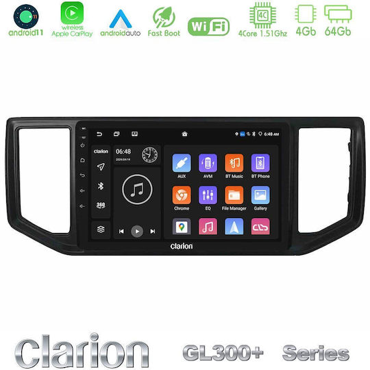 Clarion Ηχοσύστημα Αυτοκινήτου για Volkswagen Amarok 2017-2022 (Bluetooth/USB/AUX/WiFi/GPS/Apple-Carplay/Android-Auto) με Οθόνη Αφής 9"