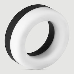 Δαχτυλίδι Πέους Σιλικόνης Forto F-19 2 Tone Silicone Cock Ring Λευκό Μαύρο