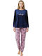 Lovelx Homewear Winter Women's Pyjama Set Blue