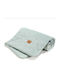La Millou Velvet Nursery Swaddling Blanket Green 110x140cm